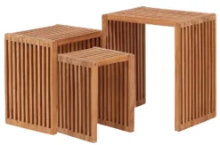 Deckchair ZickZack Teak Und Beistelltisch 3er Set Teak-KOMPLETTSET 15 Deckchair ZickZack Teak Und Beistelltisch 3er Set Teak-KOMPLETTSET -Schemel Shop beistelltische 3er set gartentisch 3 02122