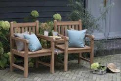 Gartenbank Feierabend Teak -Schemel Shop bl02163 teak feierabendbank milieu 3