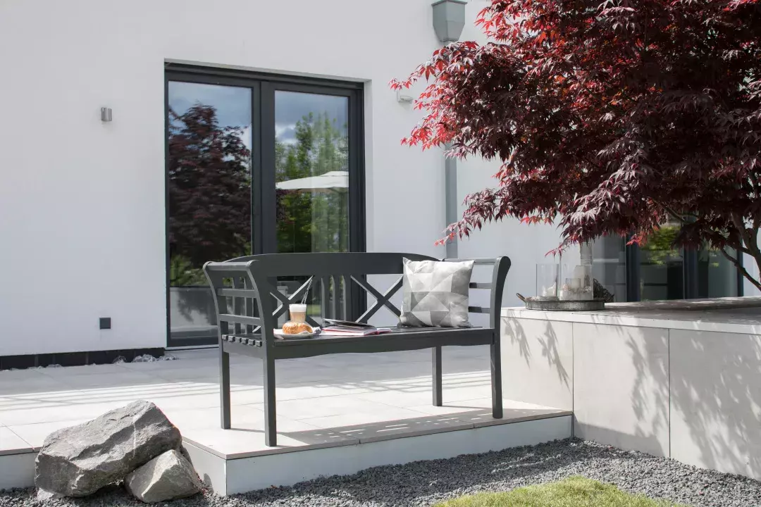 Friesenbank Föhr Mahagoni Weiß 7 Friesenbank Föhr Mahagoni Weiß – Bild 5