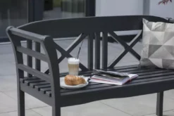 Friesenbank Föhr Teak -Schemel Shop bl02166 mahagoni friesenbank fohr grey 120cm millieuluxiuew6el4hp