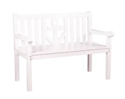 Gartenbank Anker Mahagoni Weiß