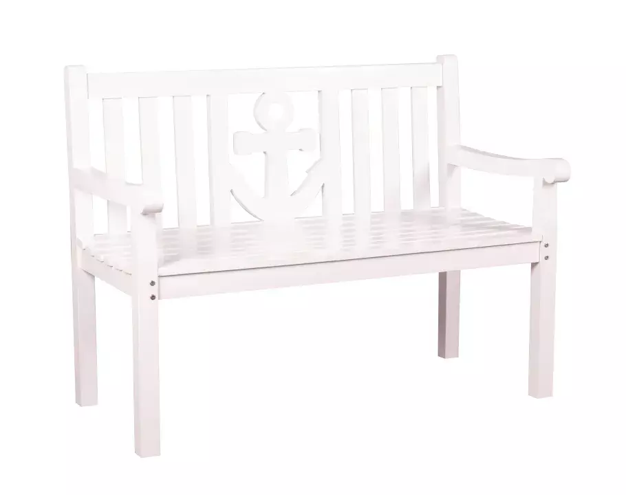 Gartenbank Anker Mahagoni Weiß 3 Gartenbank Anker Mahagoni Weiß