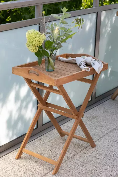 Teak Tablett Norton Mit Gestell Klappbar 5 Teak Tablett Norton Mit Gestell Klappbar – Bild 3