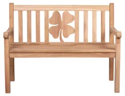 Schemel Shop -Schemel Shop bl26017 gartenbank kleeblatt teak 120cm 5