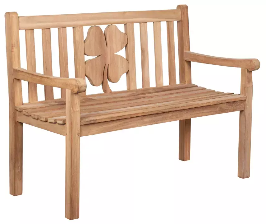 Gartenbank Kleeblatt Teak 3 Gartenbank Kleeblatt Teak