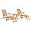Deckchair ZickZack Teak Und Tisch Devon Teak-KOMPLETTSET -Schemel Shop gartenmoebelset devon zickzack 02126g9z1vbgtdkdis