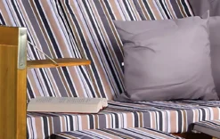 Strandkorb Baltic PE Weiß Dessin Oliv Grau -Schemel Shop mp02315 strandkorb baltic pe weiss dessin oliv grau 1