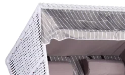 Strandkorb Baltic PE Weiß Dessin Royal Grau -Schemel Shop mp02317 strandkorb baltic pe weiss dessin royal grau 4