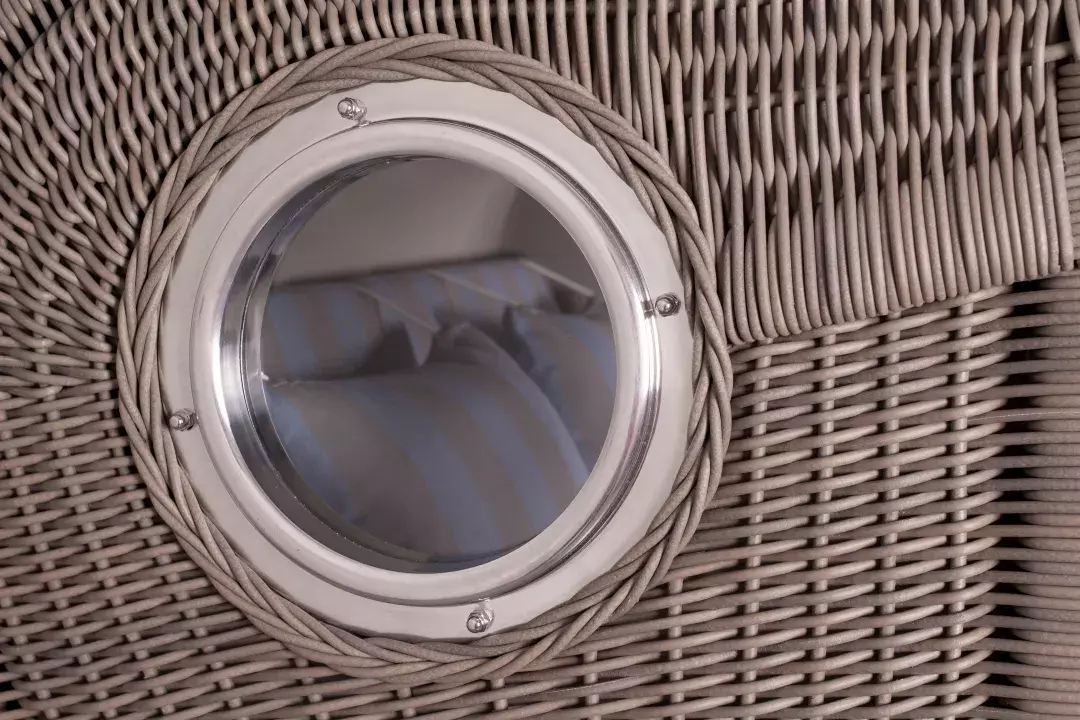 Strandkorb Amrum Mahagoni Washed Grey PE Koboo Grey Dessin 582 6 Strandkorb Amrum Mahagoni Washed Grey PE Koboo Grey Dessin 582 – Bild 4