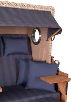 Strandkorb Amrum Teak PE Shell Dessin 582 -Schemel Shop mp22602 amrum teak shell dessin 582 35