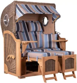 Strandkorb Amrum Teak PE Grey Dessin 580