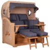Strandkorb Norderney Teak Bullauge PE Shell Dessin 582 -Schemel Shop mp24402 norderney teak pe shell dessin 582
