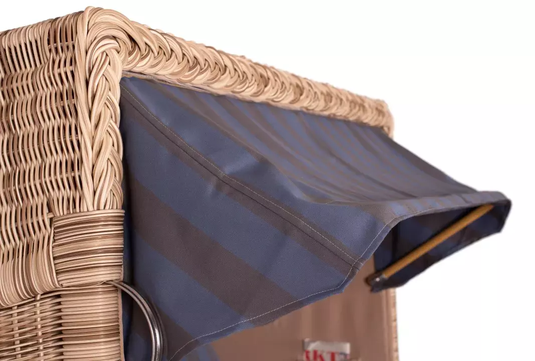 Strandkorb Norderney Teak Bullauge PE Shell Dessin 582 5 Strandkorb Norderney Teak Bullauge PE Shell Dessin 582 – Bild 3