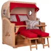 Strandkorb Norderney Teak Bullauge PE Shell Dessin 585 -Schemel Shop mp24405 norderney teak pe shell dessin 585