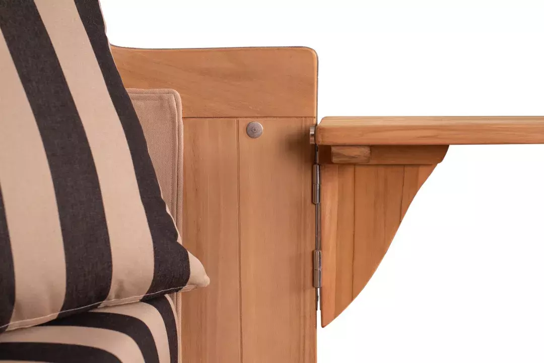 Strandkorb Amrum Grande Teak PE Grey Dessin 581 11 Strandkorb Amrum Grande Teak PE Grey Dessin 581 – Bild 9