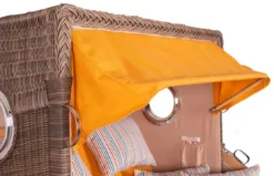 Strandkorb Amrum Grande Teak PE Grey Dessin 586 -Schemel Shop mp24606 strandkorb amrum grande teak pe grey dessin 586 1