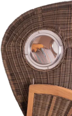 Strandkorb Amrum Teak PE Grey Dessin 586 16 Strandkorb Amrum Teak PE Grey Dessin 586 -Schemel Shop strandkorb amrum bullauge teak pe grey dessin 5866