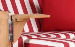 Strandkorb Amrum Teak PE Shell Dessin 562 -Schemel Shop strandkorb amrum bullauge teak pe shell dessin 5623