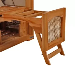 Strandkorb Amrum Teak PE Shell Dessin 545 -Schemel Shop strandkorb amrum bullauge teak pe shell dessin 5 4