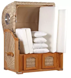 Strandkorb Amrum Teak PE Shell Dessin 504 -Schemel Shop strandkorb amrum bullauge teak pe shell dessin 6 13