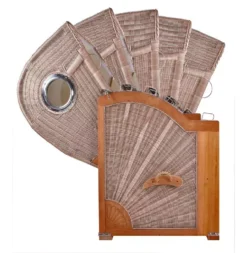 Strandkorb Amrum Teak PE Shell Dessin 562 -Schemel Shop strandkorb amrum bullauge teak pe shell dessin 7 12