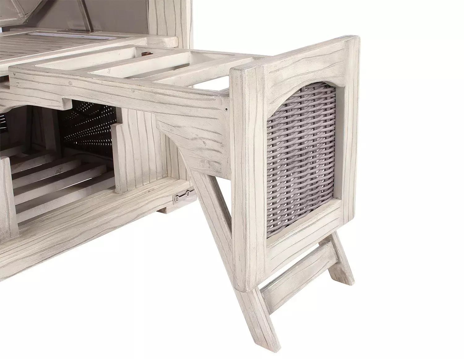 Strandkorb Amrum Mahagoni Washed Grey PE Koboo Grey Dessin 545 6 Strandkorb Amrum Mahagoni Washed Grey PE Koboo Grey Dessin 545 – Bild 4