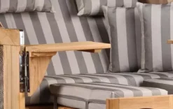 Strandkorb Amrum Grande Teak PE Grey Dessin 537 -Schemel Shop strandkorb amrum grande bullauge teak pe grey dessin 537 2