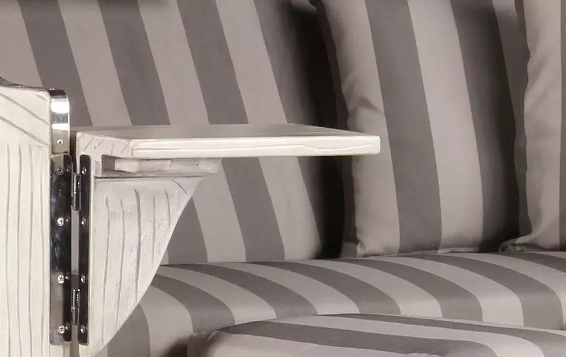 Strandkorb Amrum Mahagoni Washed Grey PE Koboo Grey Dessin 537 5 Strandkorb Amrum Mahagoni Washed Grey PE Koboo Grey Dessin 537 – Bild 3