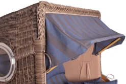 Strandkorb Amrum Teak PE Grey Dessin 582-KOMPLETTSET -Schemel Shop strandkorb bullauge teak pe grey dessin 582 4vcttgfbhkav5c