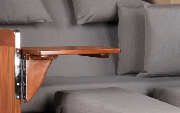 Strandkorb Norderney Mahagoni Bullauge PE Grey Dessin 551 5 Strandkorb Norderney Mahagoni Bullauge PE Grey Dessin 551 – Bild 3