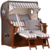 Strandkorb Norderney Mahagoni Bullauge PE Grey Dessin 513 -Schemel Shop strandkorb norderney mahagoni grey 513 mp01512