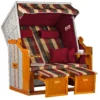 Strandkorb Baltic PE Weiß Dessin Burgund Grün 2 Strandkorb Baltic PE Weiß Dessin Burgund Grün -Schemel Shop strandkorb ostsee pe weiss dessin burgund gruen 02301