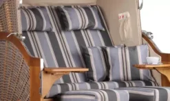 Strandkorb Schleswig Pinie Braun PE Mokka Dessin 555 9 Strandkorb Schleswig Pinie Braun PE Mokka Dessin 555 -Schemel Shop strandkorb schleswig pinie braun pe mokka dessin 555 2