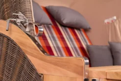 Strandkorb Spiekeroog Teak PE Grey Dessin 584 -Schemel Shop strandkorb siekeroog teak pe grey dessin 584 8