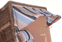 Strandkorb Spiekeroog Mahagoni PE Grey Dessin 580 -Schemel Shop strandkorb spiekeroog mahagoni pe grey dessin 580 3