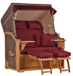 Strandkorb Spiekeroog Teak PE Grey Dessin 550