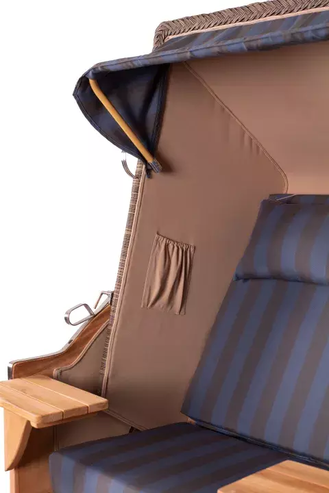 Strandkorb Spiekeroog Teak PE Grey Dessin 582 5 Strandkorb Spiekeroog Teak PE Grey Dessin 582 – Bild 3