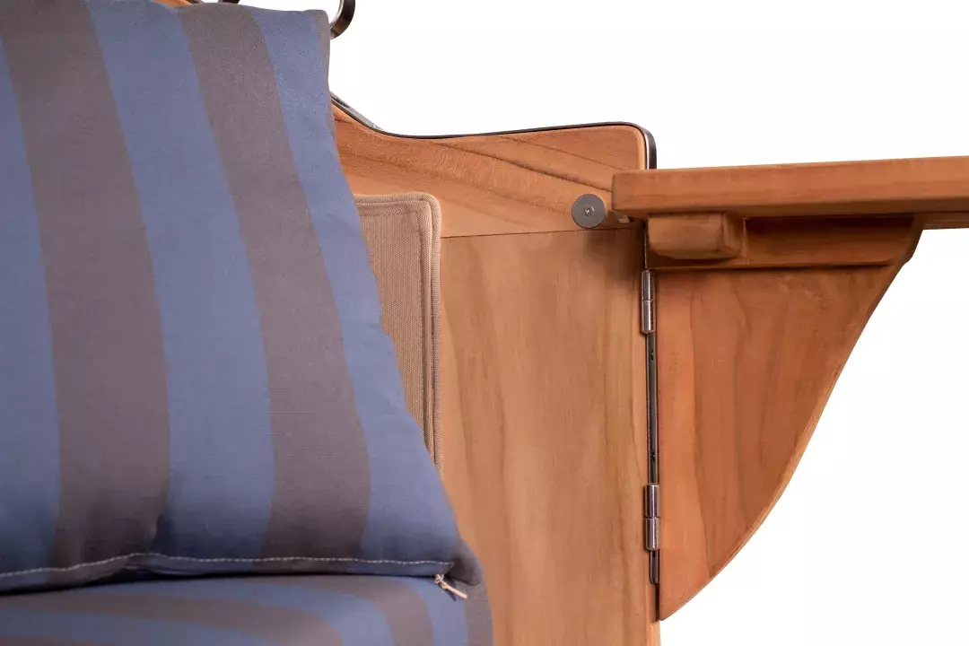 Strandkorb Spiekeroog Teak PE Grey Dessin 582 10 Strandkorb Spiekeroog Teak PE Grey Dessin 582 – Bild 8