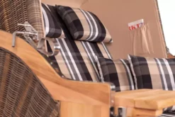 Strandkorb Spiekeroog Teak PE Grey Dessin 583 22 Strandkorb Spiekeroog Teak PE Grey Dessin 583 -Schemel Shop strandkorb spiekeroog teak pe grey dessin 583 5