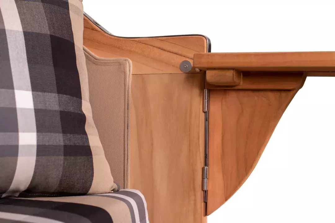 Strandkorb Spiekeroog Teak PE Grey Dessin 583 10 Strandkorb Spiekeroog Teak PE Grey Dessin 583 – Bild 8