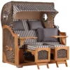 Strandkorb Amrum Grande Teak PE Grey Dessin 545 -Schemel Shop strandkorb amrum grande teak grey 545 mp02021