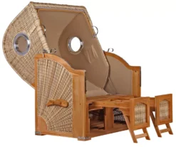 Strandkorb Amrum Teak PE Shell Dessin 500 21 Strandkorb Amrum Teak PE Shell Dessin 500 -Schemel Shop strandkorb amrum teak bullauge shell 1 5