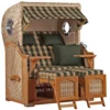 Strandkorb Amrum Teak PE Shell Dessin 506