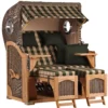 Strandkorb Amrum Teak PE Grey Dessin 506 -Schemel Shop strandkorb amrum teak grey 506 mp01904