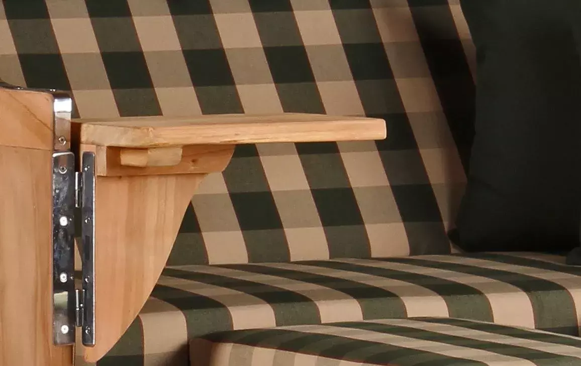 Strandkorb Amrum Teak PE Grey Dessin 506-KOMPLETTSET 9 Strandkorb Amrum Teak PE Grey Dessin 506-KOMPLETTSET – Bild 7