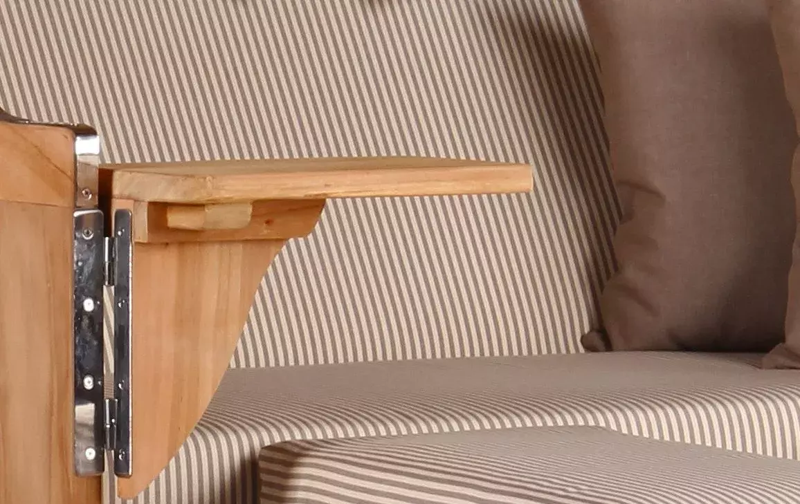 Strandkorb Amrum Teak PE Grey Dessin 510 5 Strandkorb Amrum Teak PE Grey Dessin 510 – Bild 3