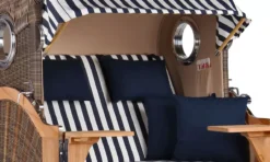 Strandkorb Amrum Teak PE Grey Dessin 518 -Schemel Shop strandkorb amrum teak grey 518 mp01907 3