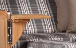 Strandkorb Amrum Teak PE Shell Dessin 522 -Schemel Shop strandkorb amrum teak shell 522 sc01437 2