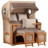 Strandkorb Amrum Teak PE Shell Dessin 534 -Schemel Shop strandkorb amrum teak shell 534 sc01434