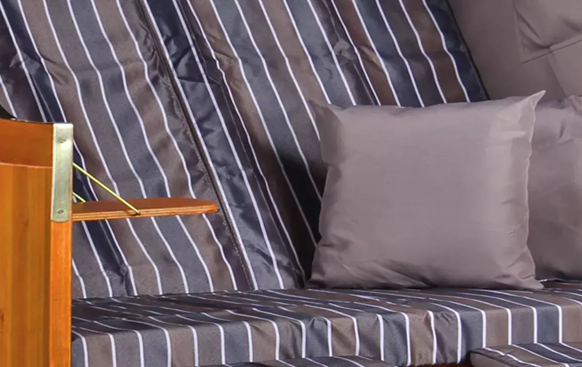 Strandkorb Baltic PE Schwarz Dessin Anthrazit Braun 5 Strandkorb Baltic PE Schwarz Dessin Anthrazit Braun – Bild 3